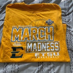 2017 men’s ETSU yellow shirt size small